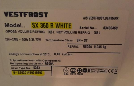 Vestfrost label typeskilte.png